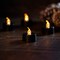 24 Pack Black Tea Lights Candles, Flickering Warm Yellow Flameless LED Tealights, Long Lasting Battery Operated Fake Candles, Decoration for Wedding, Halloween and Christmas